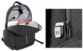 WIWU Anti-Theft Fingerprint Lock Backpack – 15.6-inch Laptop, Security Cable & 60W Charging Cable, Black