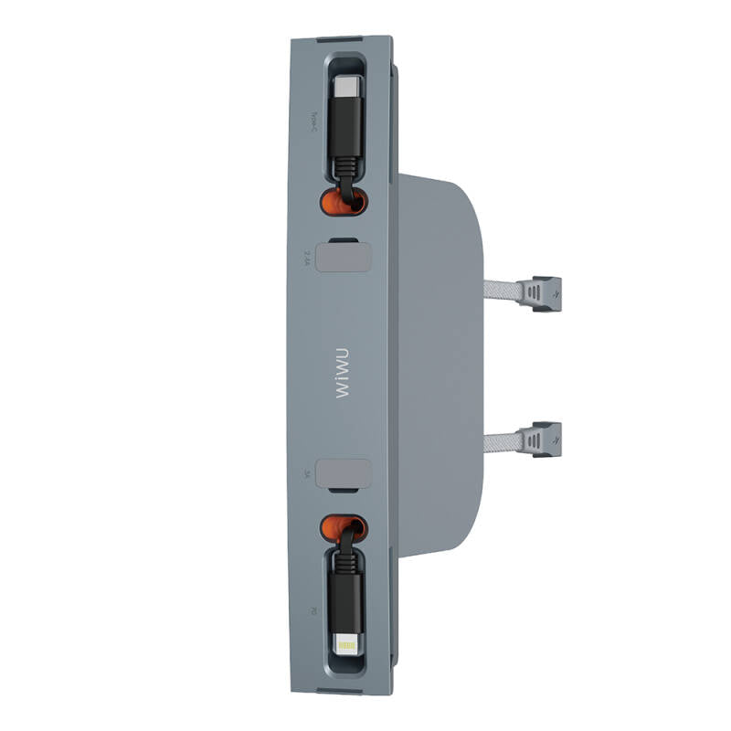 Wiwu Tesla Compatible Type-C Lightning USB-A Smart In-Car Charging Station 60W Wiwu Tesla Compatible Type-C Lightning USB-A Smart In-Car Charging Station 60W