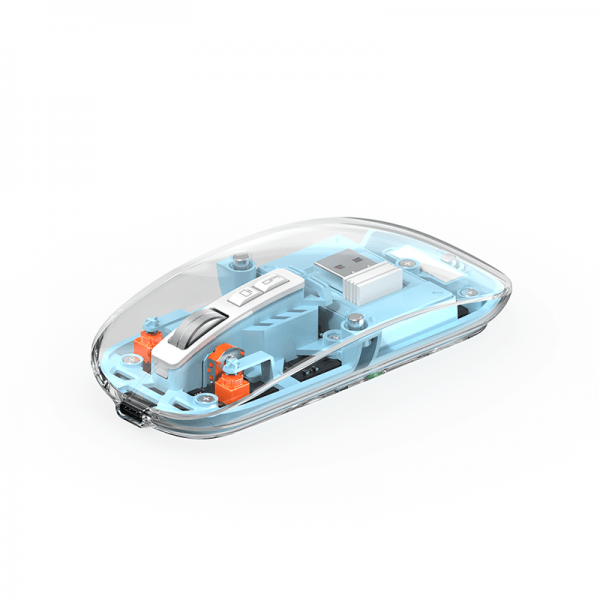 Wiwu Crystal Transparent Magnetic Wireless Mouse - Black Wiwu Crystal Transparent Magnetic Wireless Mouse - Black