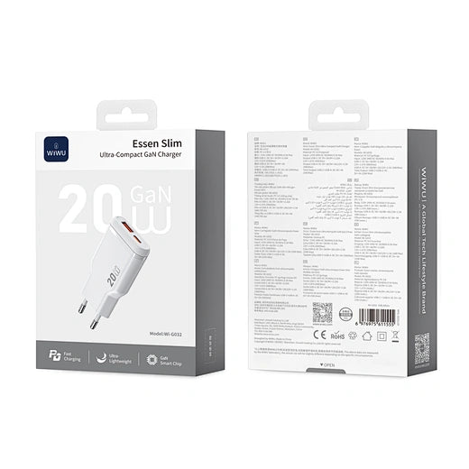 شاحن WiWU 20W GaN فائق الصغر Wi-G032 سريع وآمن
