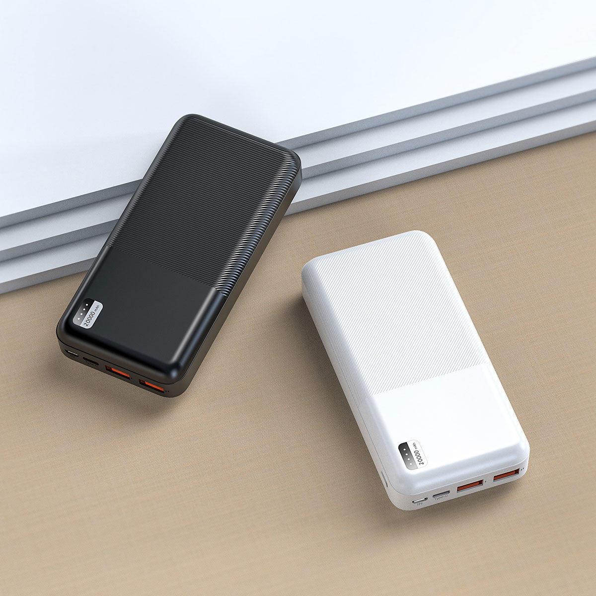 Xipin PX722 Dual USB Portable Powerbank 20000mAh with Quick Charge LED Light Indicator