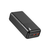 باور بانك محمول Xipin PX723 بمنفذين USB بسعة 30000 مللي أمبير في الساعة مع مؤشر ضوئي LED للشحن السريع