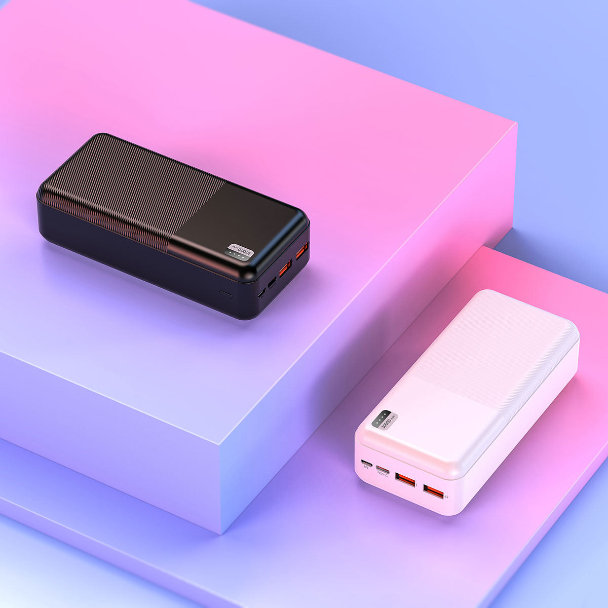 Xipin PX723 Dual USB Portable Powerbank 30000mAh with Quick Charge LED Light Indicator