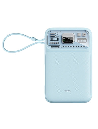 Wiwu Portable Charger 22.5W Bluit With Cable Fast Charging 10000Mah Power Bank