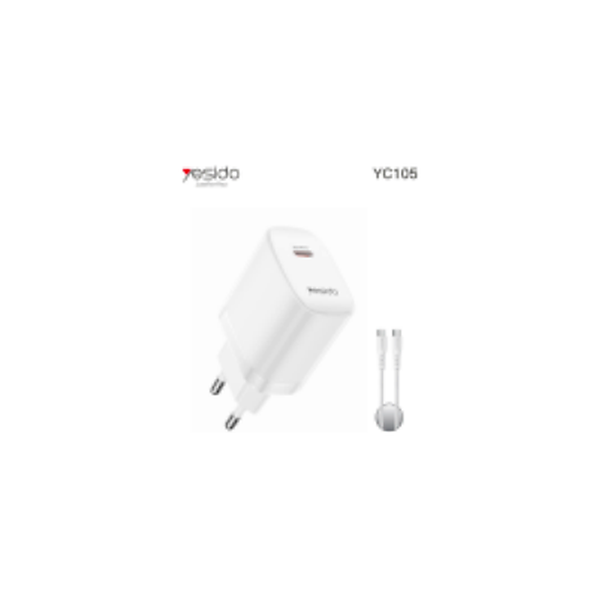 YESIDO YC105 TC PD20W Home charger EU (C TO C cable)