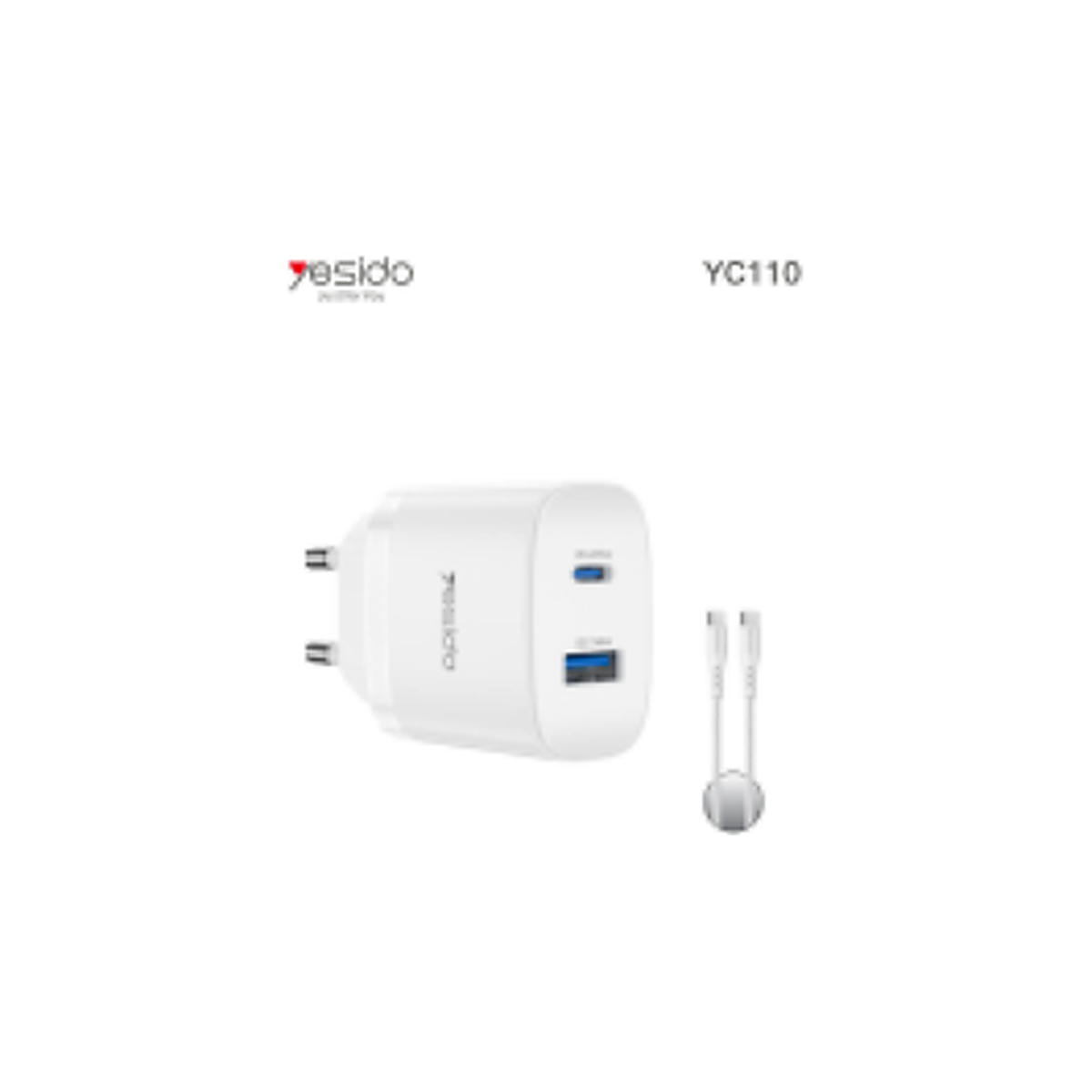 YESIDO YC110 A+C 45W Home charger EU (C TO C cable)