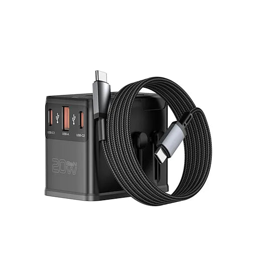 WiWU 20W Universal Plug Adapter Cable Combo Wi-UA013