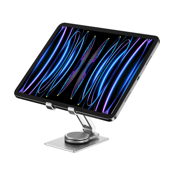 حامل سطح مكتب دوار Wiwu zm107 للهواتف المحمولة والكمبيوتر اللوحي - رمادي فضائي