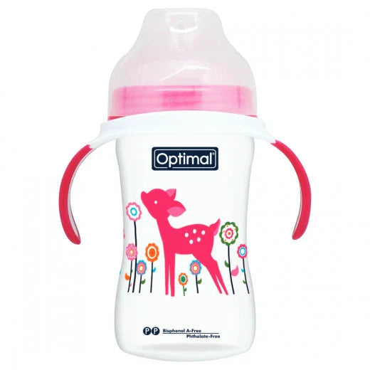 Optimal Extra Wide Neck Feeding Bottle 240ML with Handle Optimal Extra Wide Neck Feeding Bottle 240ML with Handle