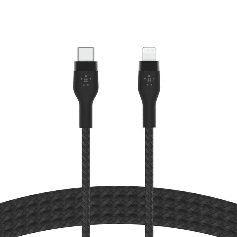 Belkin PRO Flex USB-C Braided Silicone Cable with Lightning Connector.