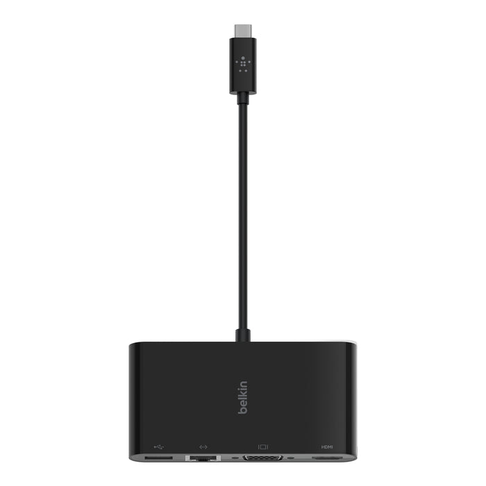 Belkin USB-C Multimedia Adapter with Ethernet, USB-A 3.0, VGA, and 4K HDMI ports