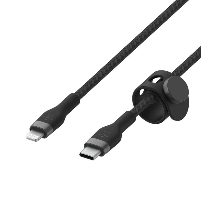 Belkin PRO Flex USB-C Braided Silicone Cable with Lightning Connector.