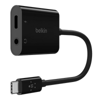 Belkin RockStar™ Audio & USB C Charge Adapter 60W Fast Charge - Black