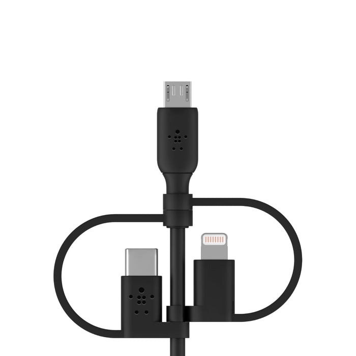 Belkin Boost Charge Universal Cable 3.3-foot USB-A cable with USB-C,® Micro-USB and Lightning connectors