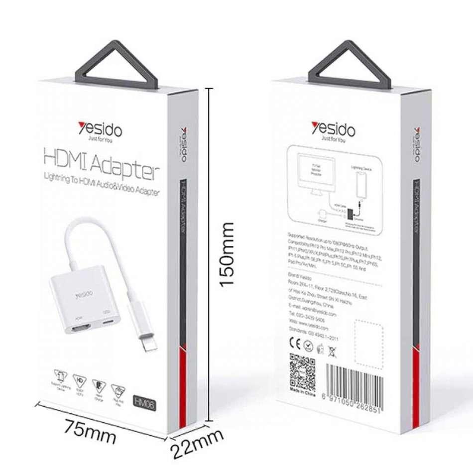 Yesido HM06 Lightning to HDMI Adapter for iPhone - White Yesido HM06 Lightning to HDMI Adapter for iPhone - White