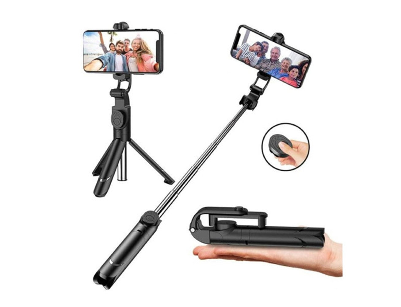 YESIDO Selfie Stick with Bluetooth remote - Black