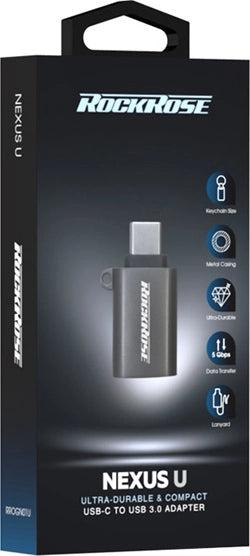RockRose Nexus U Type-C to USB 3.1 Gen 1 Adapter - Space Gray