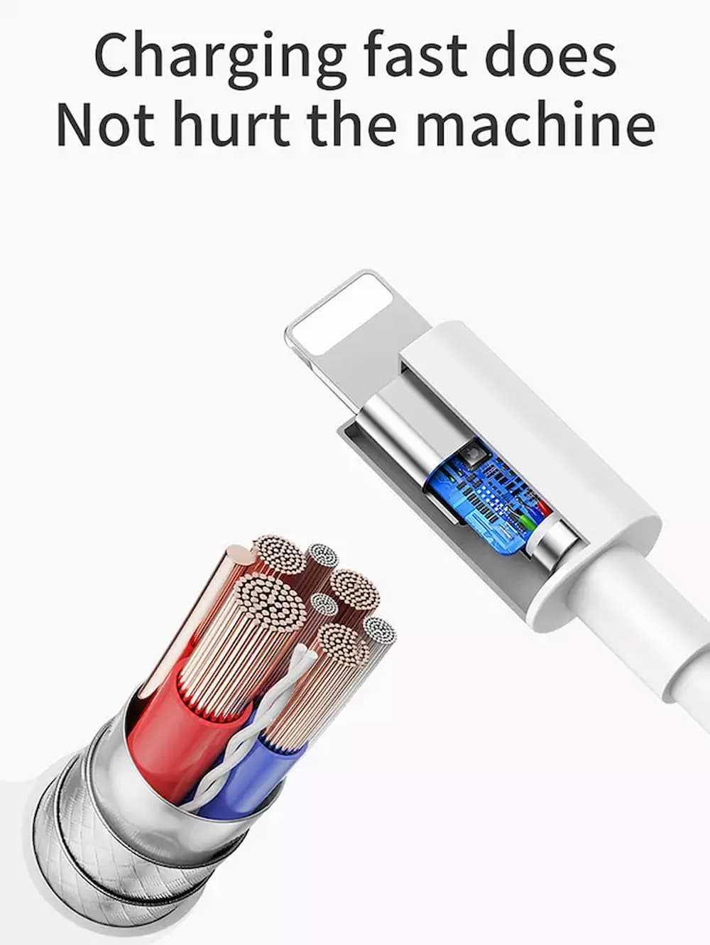 كابل WIWU G90 USB-C إلى Lightning بقوة 20 وات و2.4 أمبير وبطول 1.2 متر - أبيض