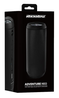 Rockrose 10W Bluetooth Speaker with Radio & Stereo Sound - Black