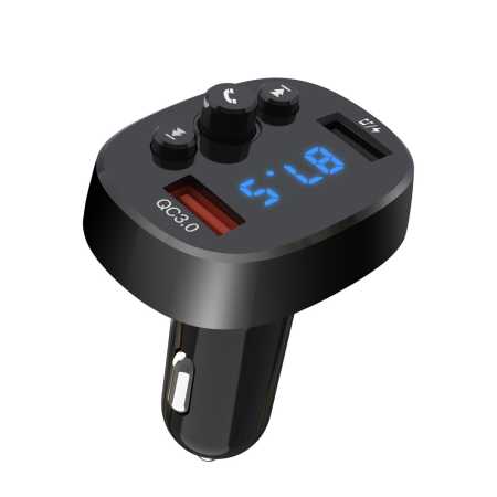XO transmiter FM BCC03 Bluetooth MP3 car charger 18W black