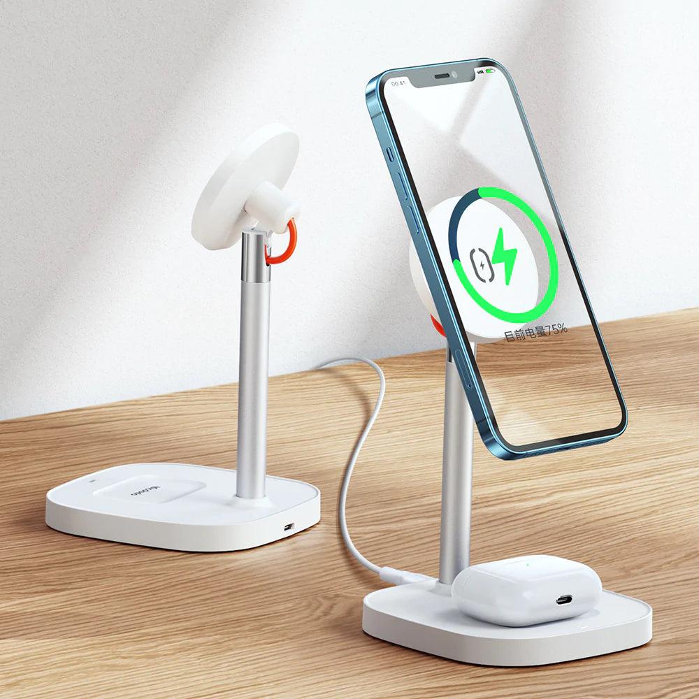 Mcdodo 2 in 1 Desktop Wireless Charger - White Mcdodo 2 in 1 Desktop Wireless Charger - White