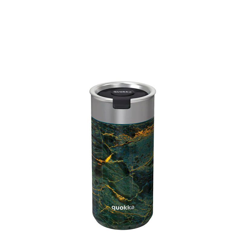 QUOKKA thermal stainless steel coffee/tea tumbler with infuser greenstone 400 ml