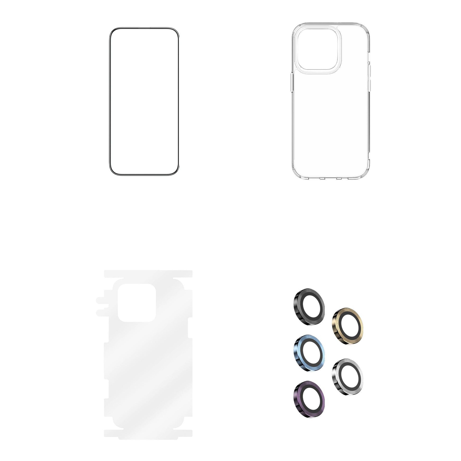 Green Lion 4 in 1 360° HD Protection Pack for iPhone - JoCell جوسيل