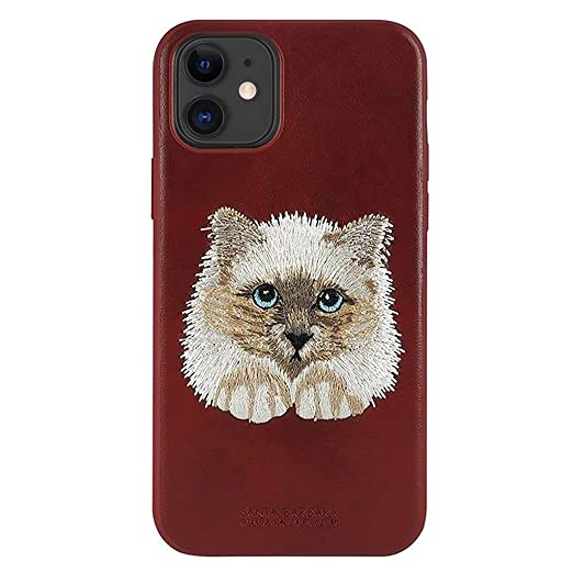 Apple iPhone 11 Savanna Series Genuine Santa Barbara Leather Case - Cat