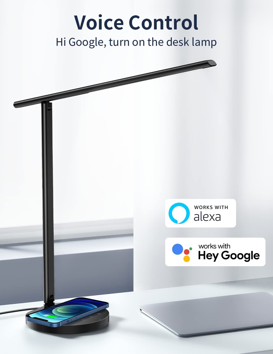 MOMAX LED Desk Lamp with Wireless Charger