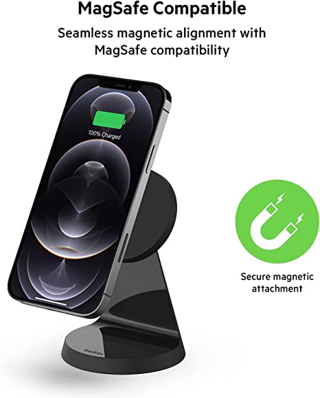 Belkin Magnetic Portable Wireless Charger Stand 7.5W MagSafe
