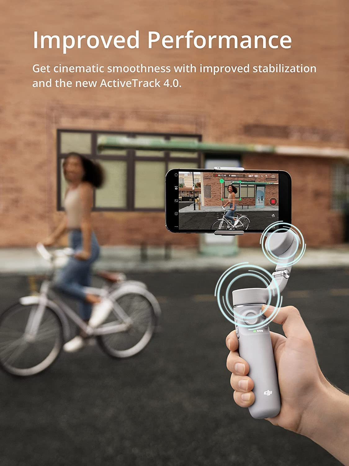 DJI OM 5 Smartphone Gimbal Stabilizer, 3 Axis Phone Gimbal, Built In Extension Rod