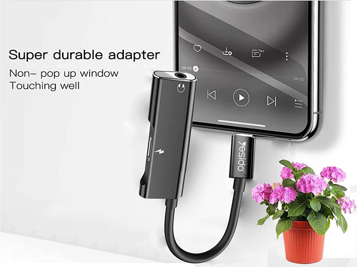 YESIDO Audio Adapter 2 In 1 Charging + Music Converter YAU11