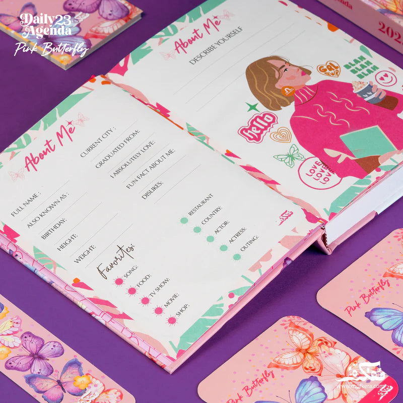 Fairuzy - Agenda Gift Set 2023 - Pink Butterfly