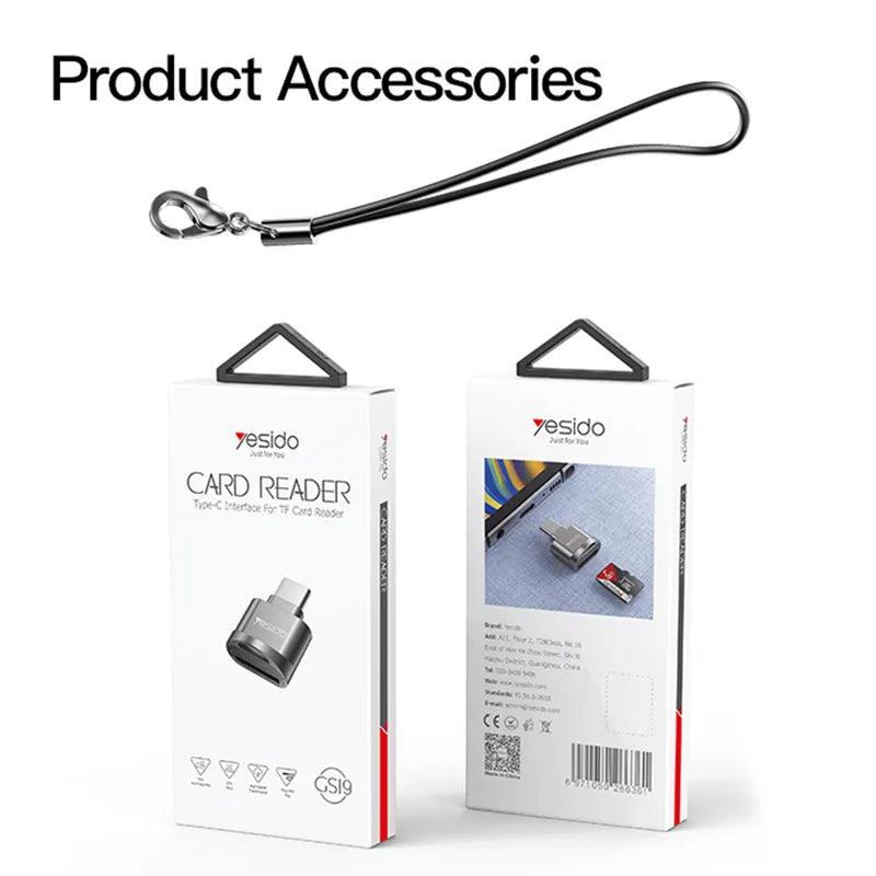 قارئ بطاقات تايب سي من يسيدو لنقل البيانات بسهولة - أسود