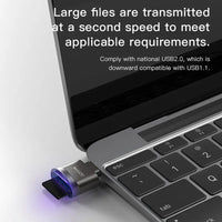 YESIDO GS19 Type C TF Card Reader for Easy Data Transfer - Black