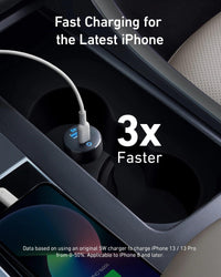 Anker PowerDrive PD & 2 35W USB C Fast Car Charger 