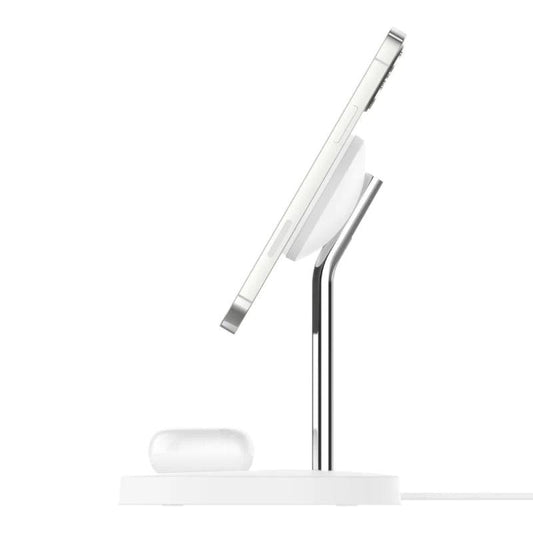 Belkin Boost Charge Pro 2 in 1 Wireless Charger Stand - White