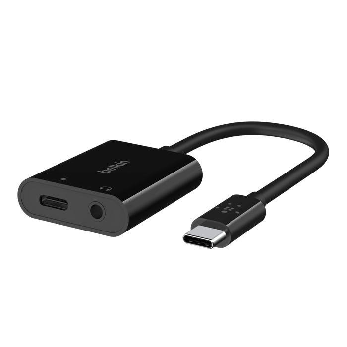 Belkin RockStar™ Audio & USB C Charge Adapter 60W Fast Charge - Black