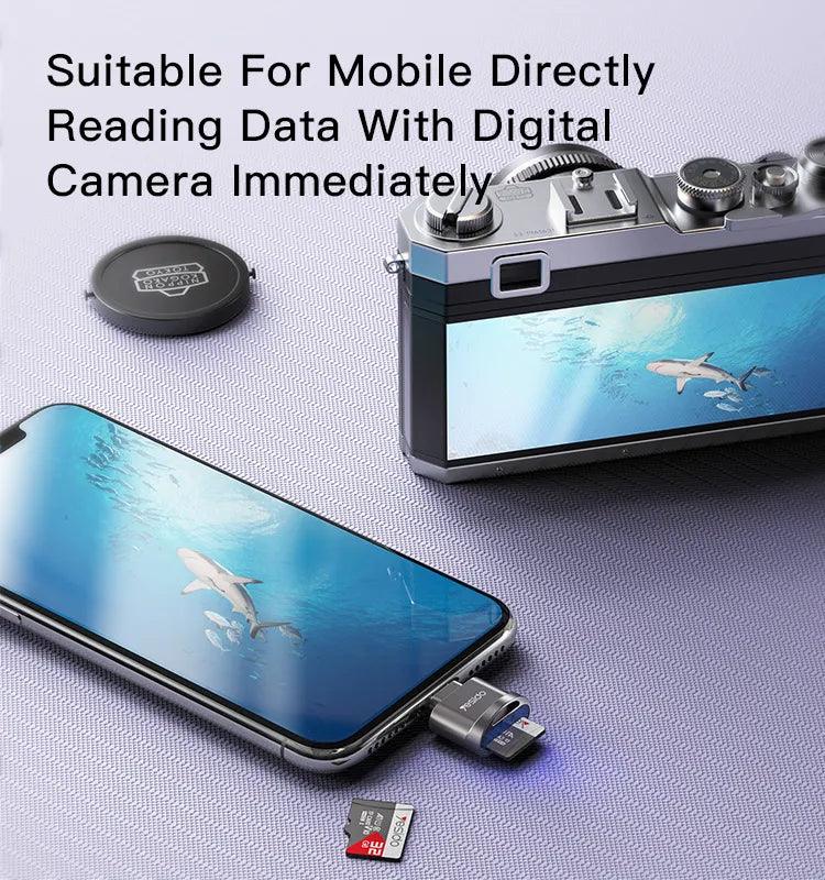 قارئ بطاقات من يسيدو بسعة تصل إلى 256 جيجابايت - أسود