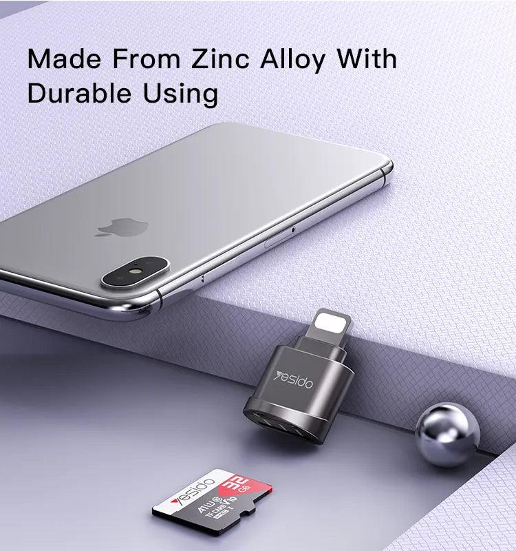 قارئ بطاقات من يسيدو بسعة تصل إلى 256 جيجابايت - أسود