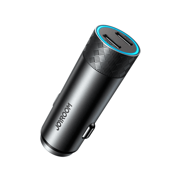 JOYROOM JR CL13 50W Dual PD Car Charger Fast & Safe Charging - Black