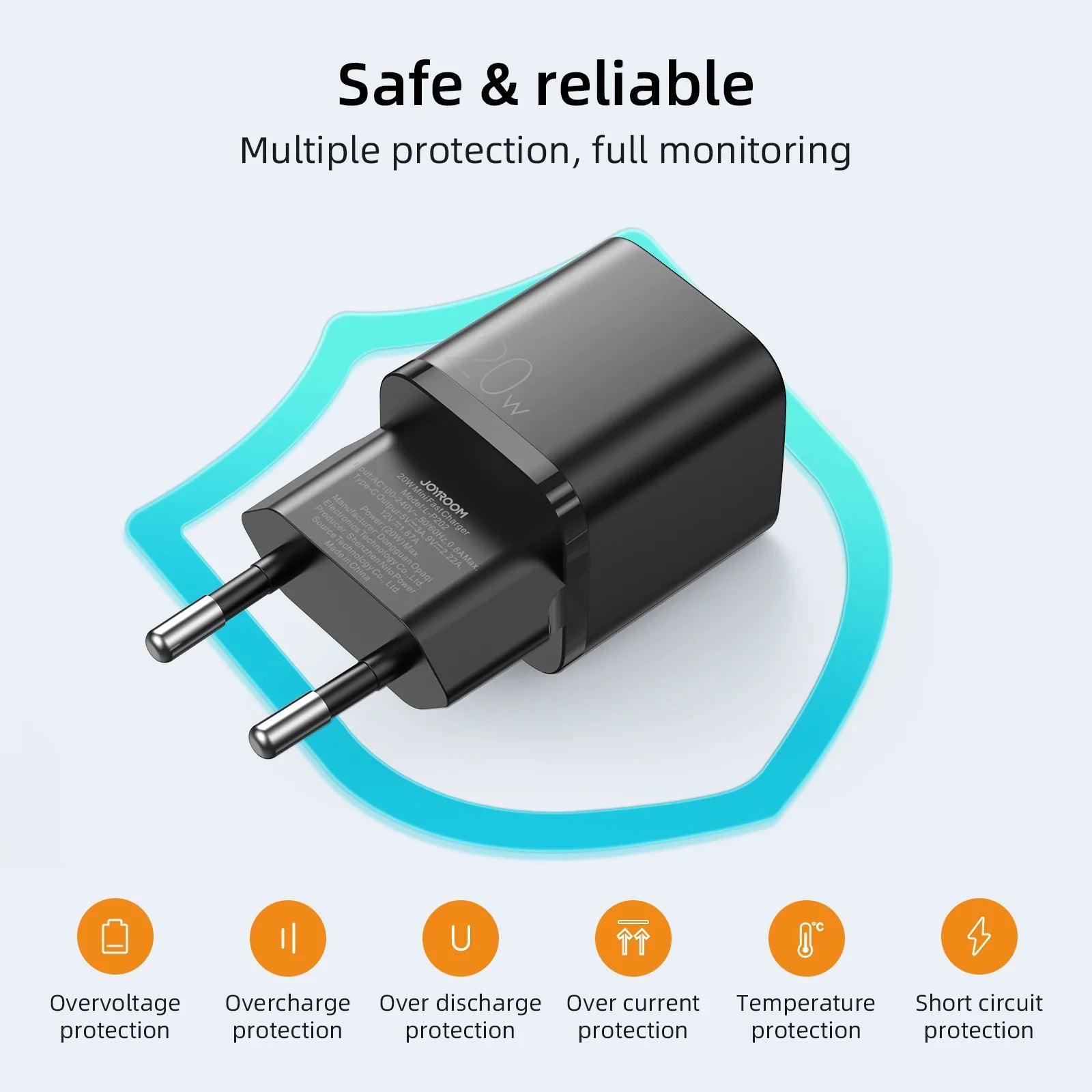 JOYROOM L P202 20W PD Mini Fast Charger Adapter Compact Size 