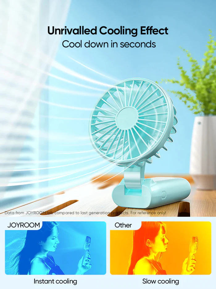 Joyroom Mini Handheld Fan (digital display)