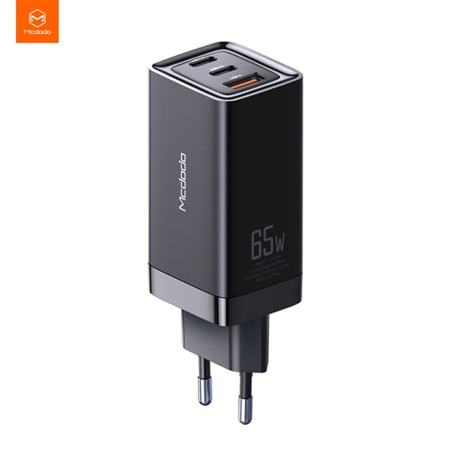 Mcdodo High Power USB C Type C 65W GAN Wall Fast Charger with 2 USB C Ports PD 3.0 AFC SCP Black