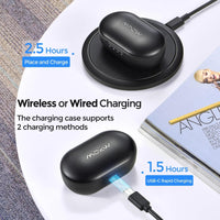 MPOW MX1 Wireless Earbuds, black