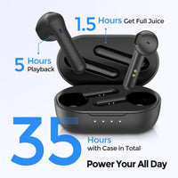 MPOW MX1 Wireless Earbuds, black