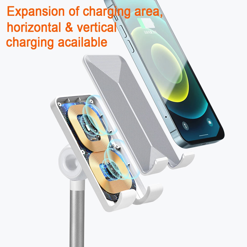 Mcdodo 2 in 1 Desktop Holder Wireless Charger For iPhone 14 13 12 Huawei Air Pods Headset Universal Phone Stand 20W Fast Charger