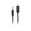 Powerology Aluminum Braided USB-C to 3.5mm AUX Cable 1.2m/4ft - Gray
