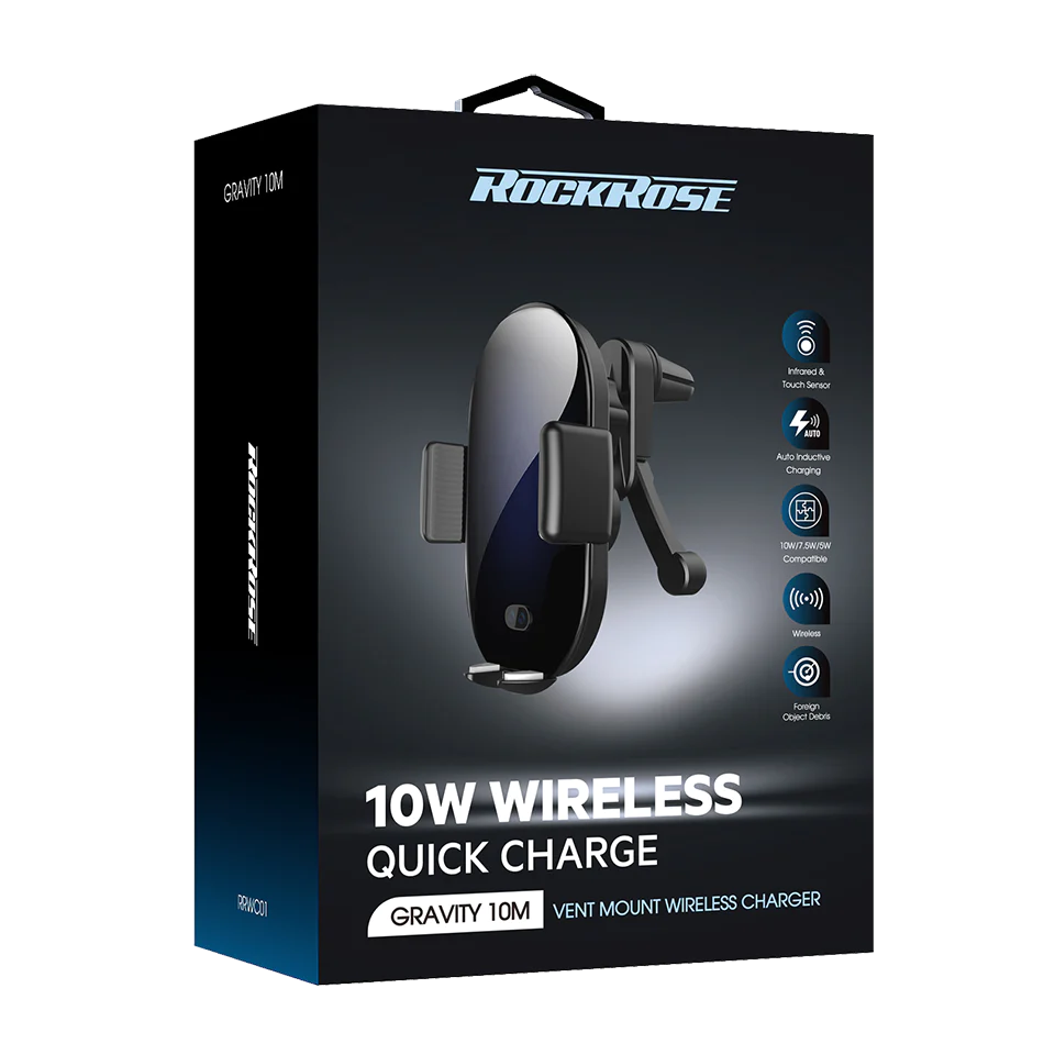 RockRose Quick Charge RRWC01- Wireless -10W- Black