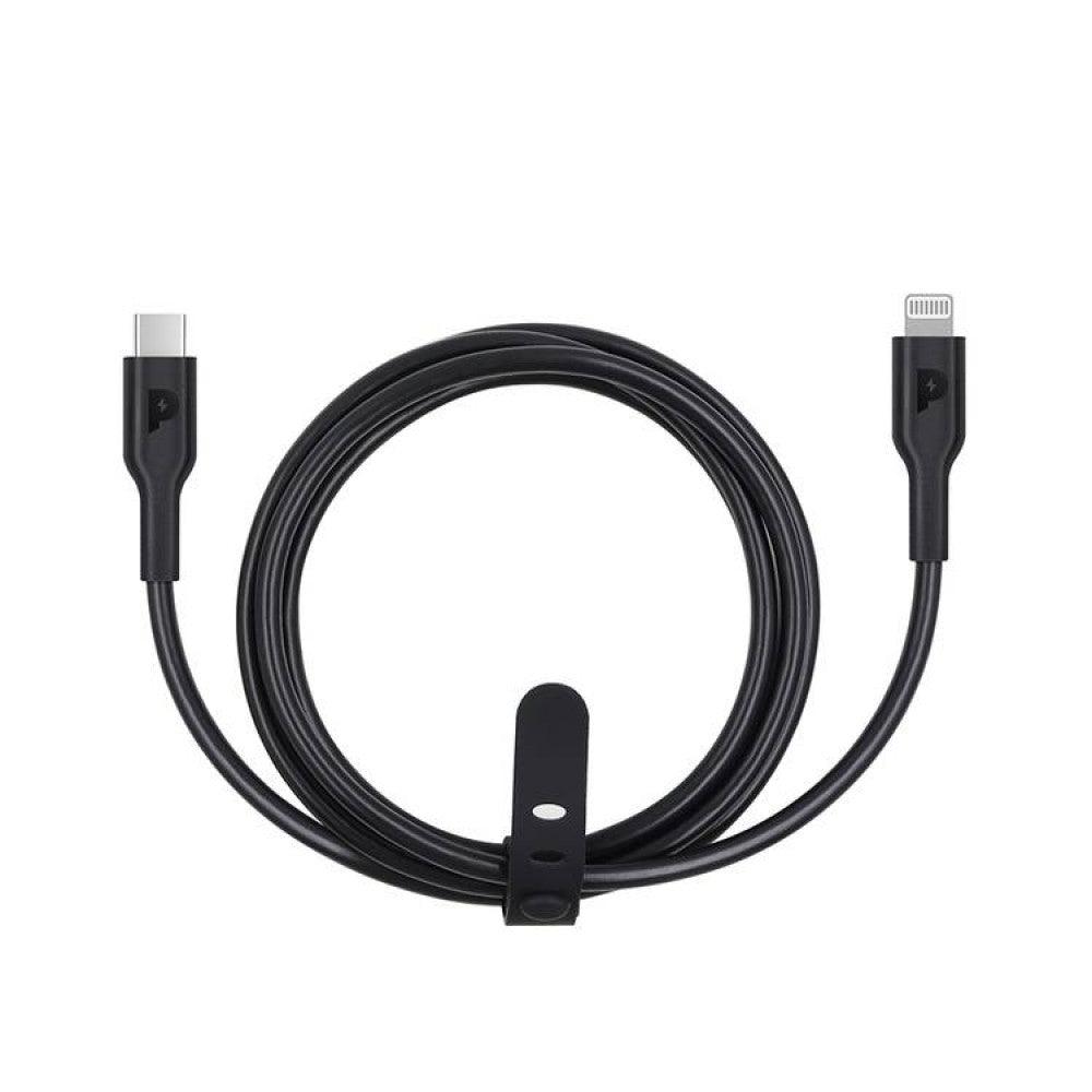 كابل Powerology Mfi Type-C إلى Lightning بقوة 20 وات بطول 1.2 متر - أسود